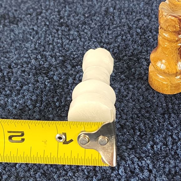 Chess Set pieces 4 Bishops Brown and White Handmade Premium Quality Chess Lovers - Picture 4 of 6